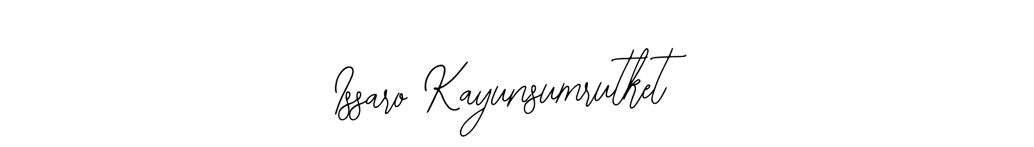 How to make Issaro Kayunsumrutket name signature. Use Bearetta-2O07w style for creating short signs online. This is the latest handwritten sign. Issaro Kayunsumrutket signature style 12 images and pictures png