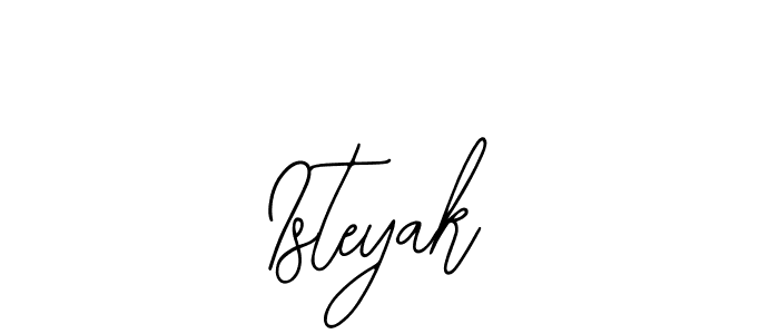 The best way (Bearetta-2O07w) to make a short signature is to pick only two or three words in your name. The name Isteyak include a total of six letters. For converting this name. Isteyak signature style 12 images and pictures png