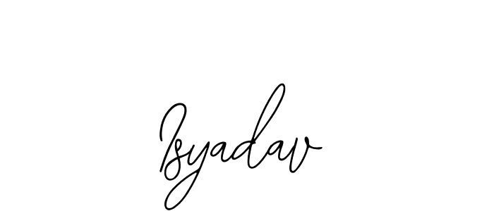 if you are searching for the best signature style for your name Isyadav. so please give up your signature search. here we have designed multiple signature styles  using Bearetta-2O07w. Isyadav signature style 12 images and pictures png