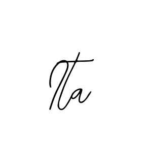 The best way (Bearetta-2O07w) to make a short signature is to pick only two or three words in your name. The name Ita include a total of six letters. For converting this name. Ita signature style 12 images and pictures png