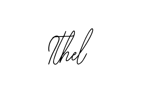 You should practise on your own different ways (Bearetta-2O07w) to write your name (Ithel) in signature. don't let someone else do it for you. Ithel signature style 12 images and pictures png