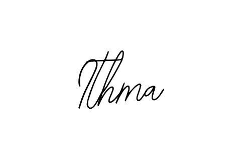 Similarly Bearetta-2O07w is the best handwritten signature design. Signature creator online .You can use it as an online autograph creator for name Ithma. Ithma signature style 12 images and pictures png