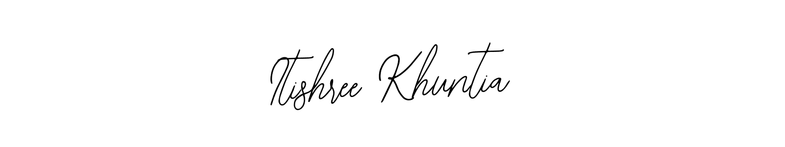 How to make Itishree Khuntia name signature. Use Bearetta-2O07w style for creating short signs online. This is the latest handwritten sign. Itishree Khuntia signature style 12 images and pictures png