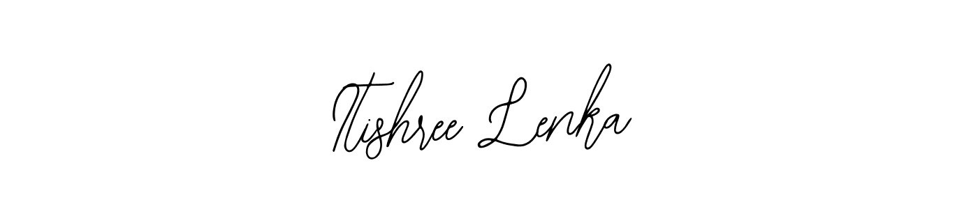 How to make Itishree Lenka name signature. Use Bearetta-2O07w style for creating short signs online. This is the latest handwritten sign. Itishree Lenka signature style 12 images and pictures png