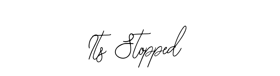 How to make Its Stopped name signature. Use Bearetta-2O07w style for creating short signs online. This is the latest handwritten sign. Its Stopped signature style 12 images and pictures png