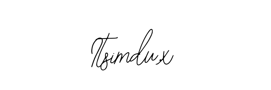 The best way (Bearetta-2O07w) to make a short signature is to pick only two or three words in your name. The name Itsimdu.x include a total of six letters. For converting this name. Itsimdu.x signature style 12 images and pictures png