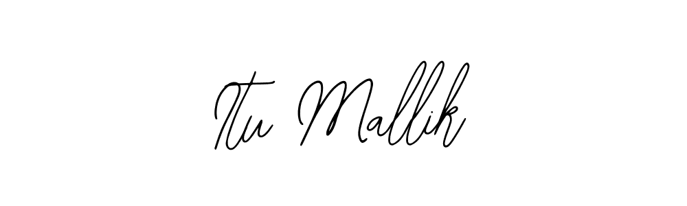 How to make Itu Mallik name signature. Use Bearetta-2O07w style for creating short signs online. This is the latest handwritten sign. Itu Mallik signature style 12 images and pictures png