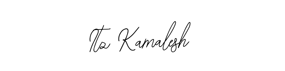 You should practise on your own different ways (Bearetta-2O07w) to write your name (Itz Kamalesh) in signature. don't let someone else do it for you. Itz Kamalesh signature style 12 images and pictures png