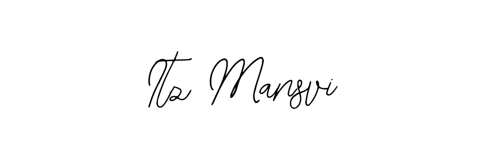 Make a short Itz Mansvi signature style. Manage your documents anywhere anytime using Bearetta-2O07w. Create and add eSignatures, submit forms, share and send files easily. Itz Mansvi signature style 12 images and pictures png