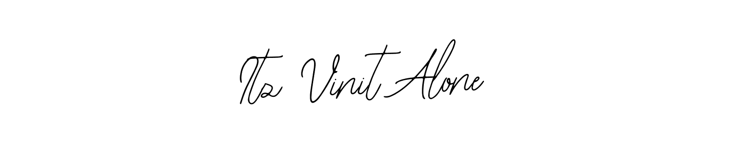 How to Draw Itz Vinit Alone signature style? Bearetta-2O07w is a latest design signature styles for name Itz Vinit Alone. Itz Vinit Alone signature style 12 images and pictures png