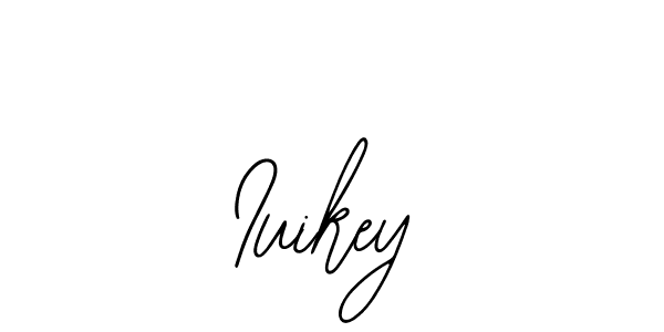 How to make Iuikey name signature. Use Bearetta-2O07w style for creating short signs online. This is the latest handwritten sign. Iuikey signature style 12 images and pictures png