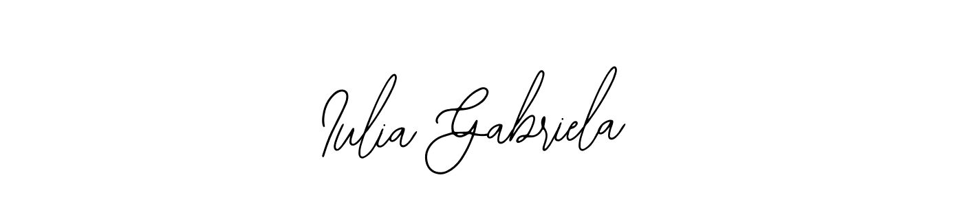 Make a beautiful signature design for name Iulia Gabriela. With this signature (Bearetta-2O07w) style, you can create a handwritten signature for free. Iulia Gabriela signature style 12 images and pictures png