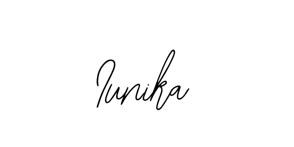 Use a signature maker to create a handwritten signature online. With this signature software, you can design (Bearetta-2O07w) your own signature for name Iunika. Iunika signature style 12 images and pictures png