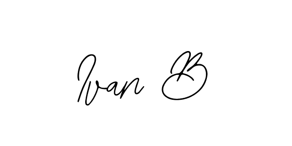 How to make Ivan B name signature. Use Bearetta-2O07w style for creating short signs online. This is the latest handwritten sign. Ivan B signature style 12 images and pictures png