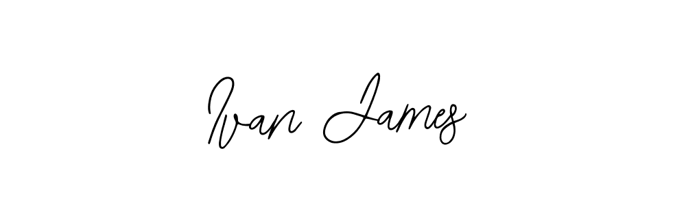 How to make Ivan James name signature. Use Bearetta-2O07w style for creating short signs online. This is the latest handwritten sign. Ivan James signature style 12 images and pictures png