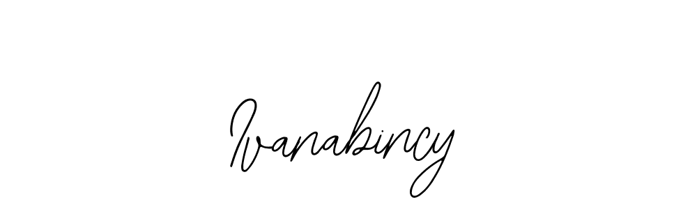 The best way (Bearetta-2O07w) to make a short signature is to pick only two or three words in your name. The name Ivanabincy include a total of six letters. For converting this name. Ivanabincy signature style 12 images and pictures png