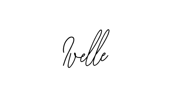 How to make Ivelle name signature. Use Bearetta-2O07w style for creating short signs online. This is the latest handwritten sign. Ivelle signature style 12 images and pictures png