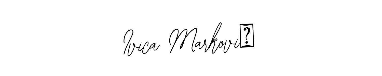 How to make Ivica Marković name signature. Use Bearetta-2O07w style for creating short signs online. This is the latest handwritten sign. Ivica Marković signature style 12 images and pictures png