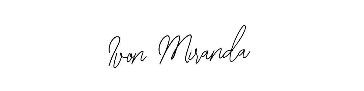 You can use this online signature creator to create a handwritten signature for the name Ivon Miranda. This is the best online autograph maker. Ivon Miranda signature style 12 images and pictures png