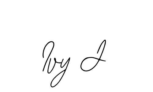 The best way (Bearetta-2O07w) to make a short signature is to pick only two or three words in your name. The name Ivy J include a total of six letters. For converting this name. Ivy J signature style 12 images and pictures png