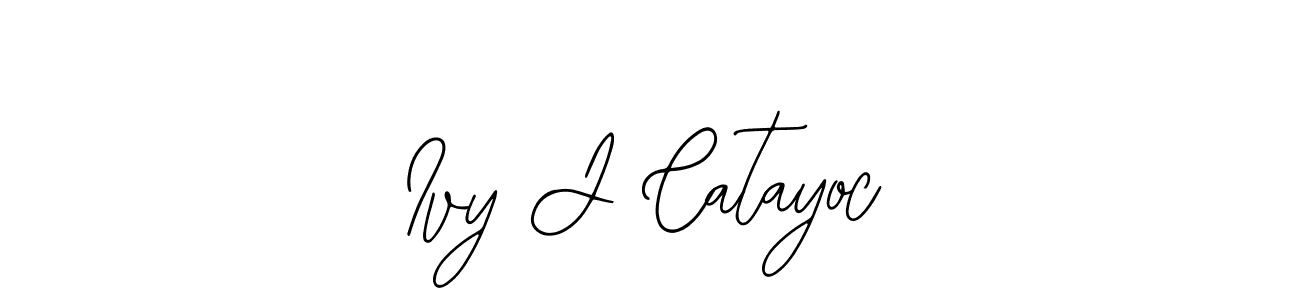 Make a beautiful signature design for name Ivy J Catayoc. Use this online signature maker to create a handwritten signature for free. Ivy J Catayoc signature style 12 images and pictures png