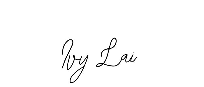 You should practise on your own different ways (Bearetta-2O07w) to write your name (Ivy Lai) in signature. don't let someone else do it for you. Ivy Lai signature style 12 images and pictures png