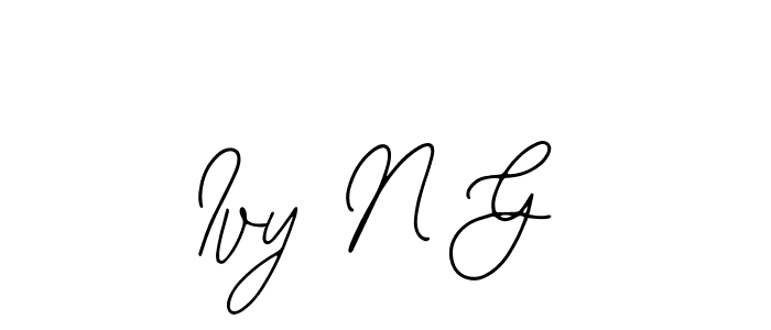 if you are searching for the best signature style for your name Ivy N G. so please give up your signature search. here we have designed multiple signature styles  using Bearetta-2O07w. Ivy N G signature style 12 images and pictures png