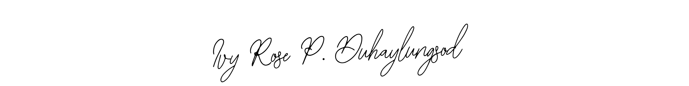 You can use this online signature creator to create a handwritten signature for the name Ivy Rose P. Duhaylungsod. This is the best online autograph maker. Ivy Rose P. Duhaylungsod signature style 12 images and pictures png