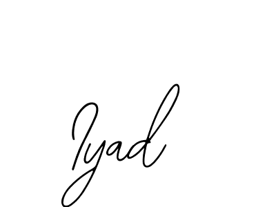 How to make Iyad name signature. Use Bearetta-2O07w style for creating short signs online. This is the latest handwritten sign. Iyad signature style 12 images and pictures png