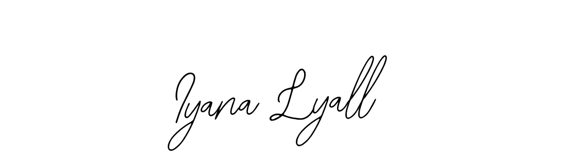 How to make Iyana Lyall name signature. Use Bearetta-2O07w style for creating short signs online. This is the latest handwritten sign. Iyana Lyall signature style 12 images and pictures png