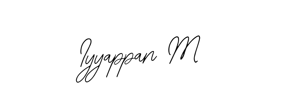 Use a signature maker to create a handwritten signature online. With this signature software, you can design (Bearetta-2O07w) your own signature for name Iyyappan M. Iyyappan M signature style 12 images and pictures png