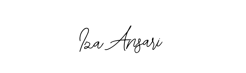 You should practise on your own different ways (Bearetta-2O07w) to write your name (Iza Ansari) in signature. don't let someone else do it for you. Iza Ansari signature style 12 images and pictures png