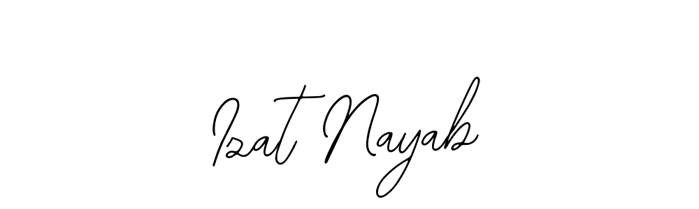 Bearetta-2O07w is a professional signature style that is perfect for those who want to add a touch of class to their signature. It is also a great choice for those who want to make their signature more unique. Get Izat Nayab name to fancy signature for free. Izat Nayab signature style 12 images and pictures png
