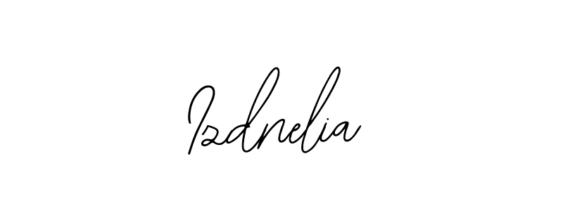 Use a signature maker to create a handwritten signature online. With this signature software, you can design (Bearetta-2O07w) your own signature for name Izdnelia. Izdnelia signature style 12 images and pictures png