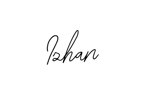 Make a beautiful signature design for name Izhan. With this signature (Bearetta-2O07w) style, you can create a handwritten signature for free. Izhan signature style 12 images and pictures png