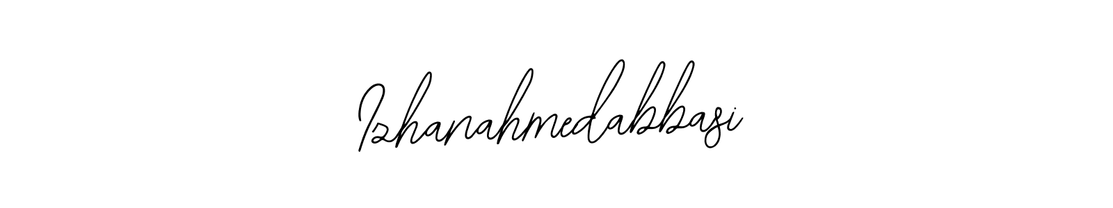 Use a signature maker to create a handwritten signature online. With this signature software, you can design (Bearetta-2O07w) your own signature for name Izhanahmedabbasi. Izhanahmedabbasi signature style 12 images and pictures png