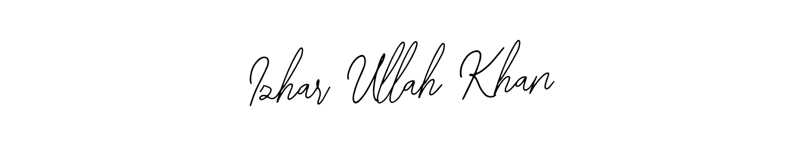 Also You can easily find your signature by using the search form. We will create Izhar Ullah Khan name handwritten signature images for you free of cost using Bearetta-2O07w sign style. Izhar Ullah Khan signature style 12 images and pictures png