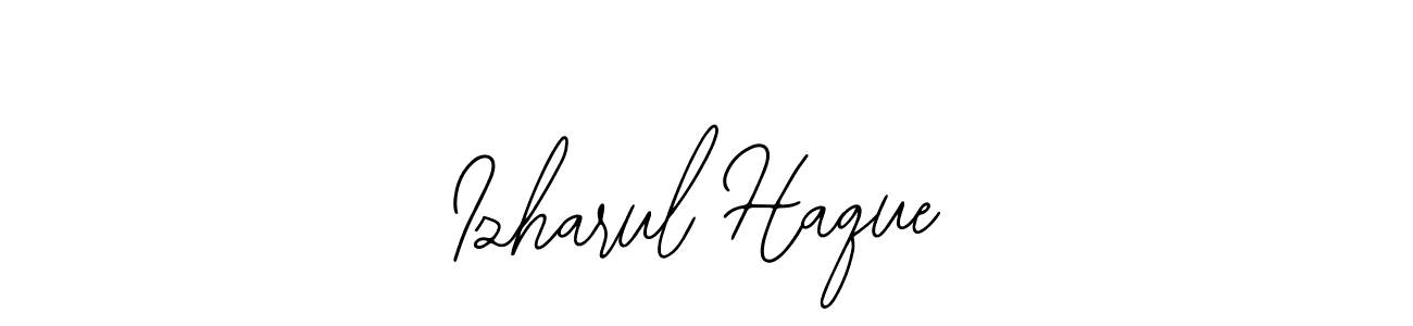 Also You can easily find your signature by using the search form. We will create Izharul Haque name handwritten signature images for you free of cost using Bearetta-2O07w sign style. Izharul Haque signature style 12 images and pictures png