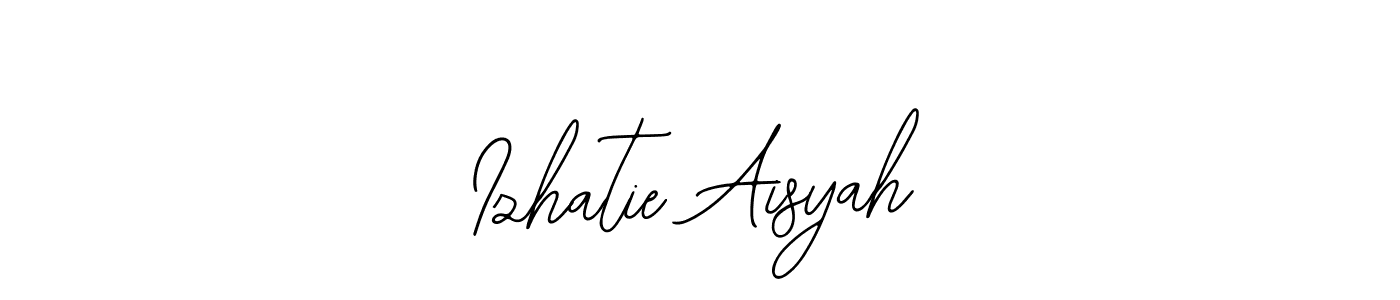 How to make Izhatie Aisyah signature? Bearetta-2O07w is a professional autograph style. Create handwritten signature for Izhatie Aisyah name. Izhatie Aisyah signature style 12 images and pictures png