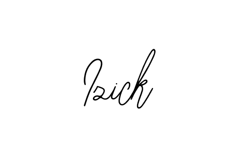 How to make Izick name signature. Use Bearetta-2O07w style for creating short signs online. This is the latest handwritten sign. Izick signature style 12 images and pictures png