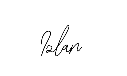 The best way (Bearetta-2O07w) to make a short signature is to pick only two or three words in your name. The name Izlan include a total of six letters. For converting this name. Izlan signature style 12 images and pictures png