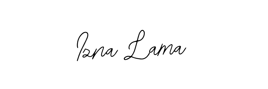 Make a beautiful signature design for name Izna Lama. Use this online signature maker to create a handwritten signature for free. Izna Lama signature style 12 images and pictures png