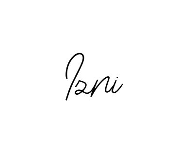 The best way (Bearetta-2O07w) to make a short signature is to pick only two or three words in your name. The name Izni include a total of six letters. For converting this name. Izni signature style 12 images and pictures png