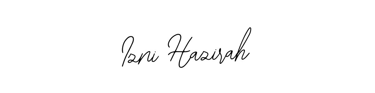 Make a beautiful signature design for name Izni Hazirah. With this signature (Bearetta-2O07w) style, you can create a handwritten signature for free. Izni Hazirah signature style 12 images and pictures png