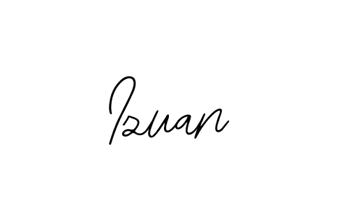 The best way (Bearetta-2O07w) to make a short signature is to pick only two or three words in your name. The name Izuan include a total of six letters. For converting this name. Izuan signature style 12 images and pictures png