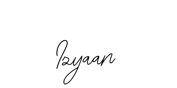 Design your own signature with our free online signature maker. With this signature software, you can create a handwritten (Bearetta-2O07w) signature for name Izyaan. Izyaan signature style 12 images and pictures png