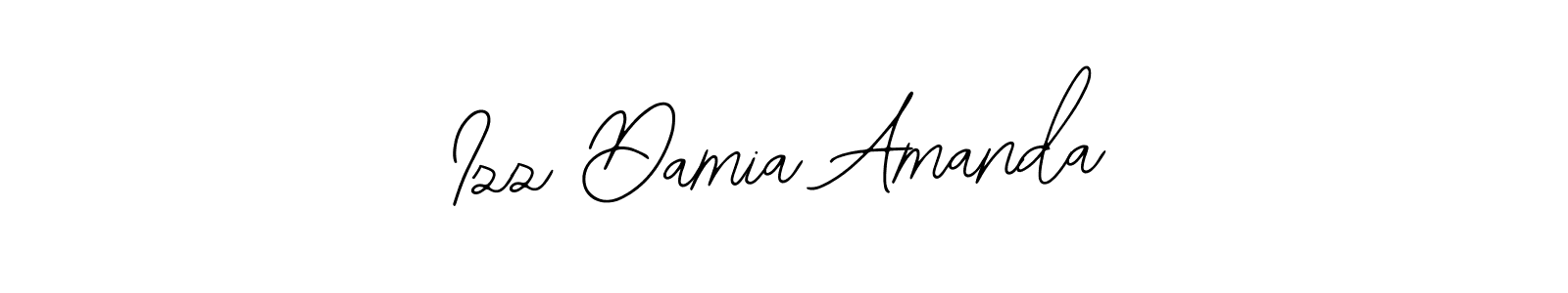 Also You can easily find your signature by using the search form. We will create Izz Damia Amanda name handwritten signature images for you free of cost using Bearetta-2O07w sign style. Izz Damia Amanda signature style 12 images and pictures png