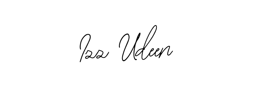 How to make Izz Udeen name signature. Use Bearetta-2O07w style for creating short signs online. This is the latest handwritten sign. Izz Udeen signature style 12 images and pictures png
