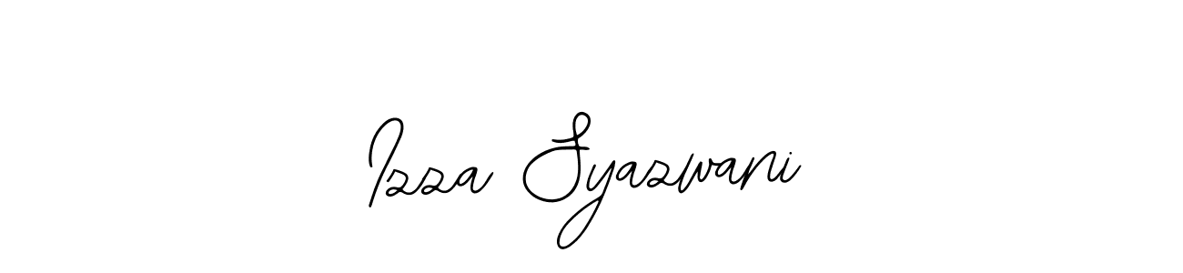 Design your own signature with our free online signature maker. With this signature software, you can create a handwritten (Bearetta-2O07w) signature for name Izza Syazwani. Izza Syazwani signature style 12 images and pictures png