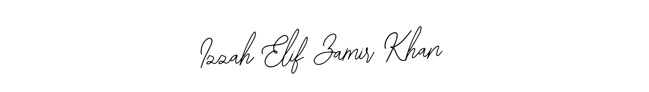 You should practise on your own different ways (Bearetta-2O07w) to write your name (Izzah Elif Zamir Khan) in signature. don't let someone else do it for you. Izzah Elif Zamir Khan signature style 12 images and pictures png